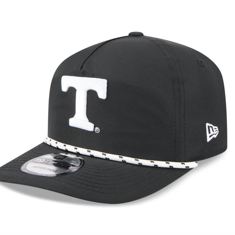 Tennessee Volunteers Black and White Rope 19TWENTY Snapback Hat Cap Adjustable